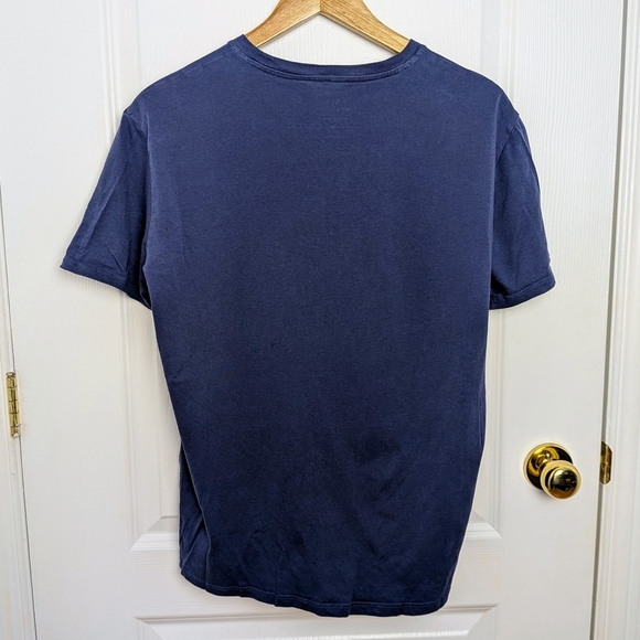 Armani Exchange Navy & Sky Blue Graphic T-Shirt – Size M #8 - Picture 4 of 6